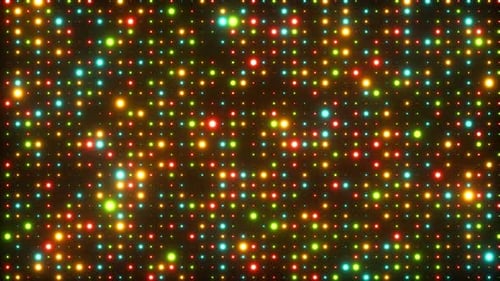 Lumières clignotantes multicolores.