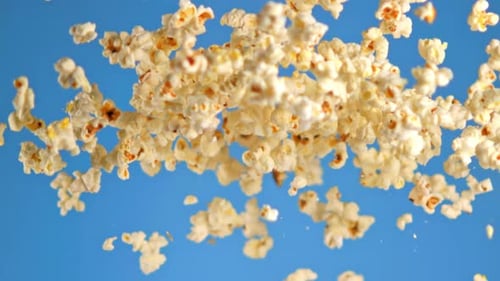 Super Slow Motion Popcorn Filmed on a Highspeed Camera at 1000 Fps