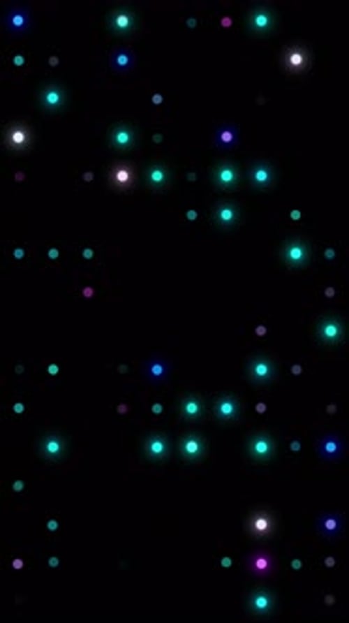 Abstract Falling Glowing Digital Particles Background