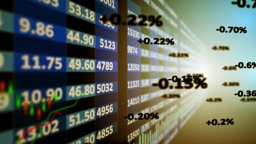Stock market trend of animation background.