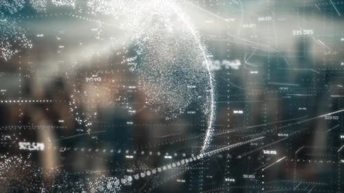 Digital Earth Map Background Social Network Connections Global World Communication Big Data Bitcoin