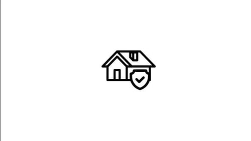 Animated House Security Shield Checkmark Icon