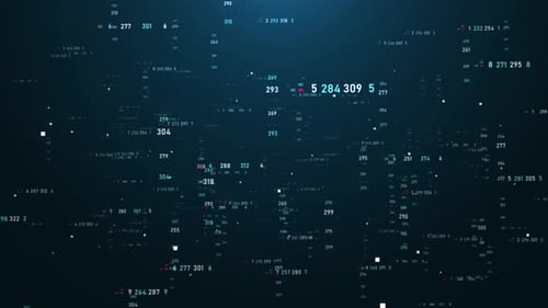 Abstract Counting Digital Lines and Numbers Artificial Intelligence Motion Concepts of Finance