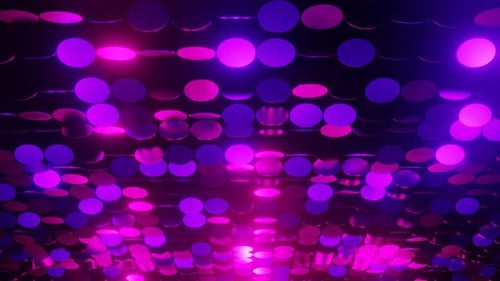 Purple And Pink Shimmer Circle Shapes Background Vj Loop In 4K