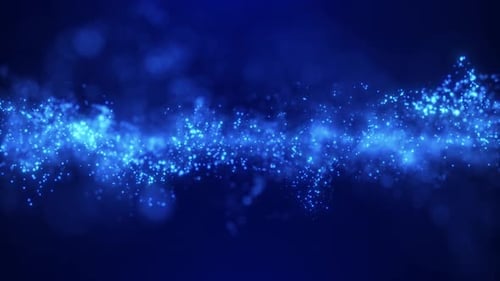 Dynamic Blue Abstract Particle Stream Background