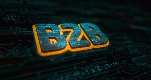 Digitales Konzept für B2B-Geschäftsmarketingsymbol