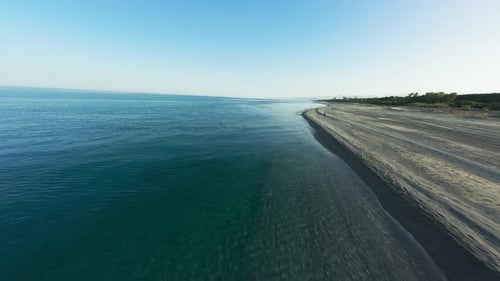Sandy Coastline of Calabria Italy