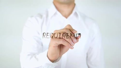 Requirement, Man Writing on Glass