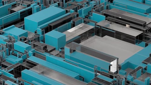 Animated 3D geometric loop background