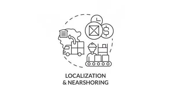 Localization and nearshoring concept icon line animation, Elements ...