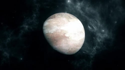 Rotating Planet in Dark Nebula Space Animation