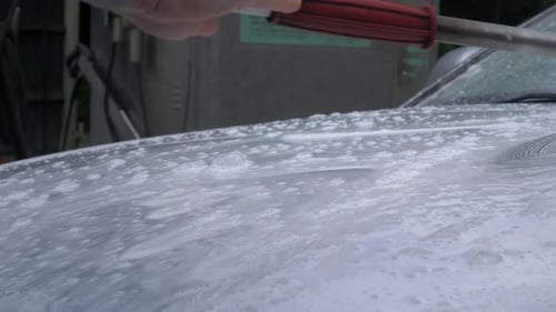 Close up car hand washed