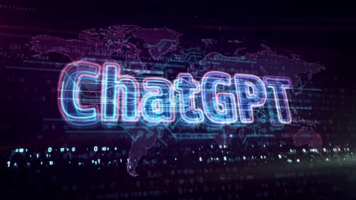 ChatGPT neon sign abstract concept
