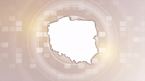 Animated Map Reveal of Poland Outline