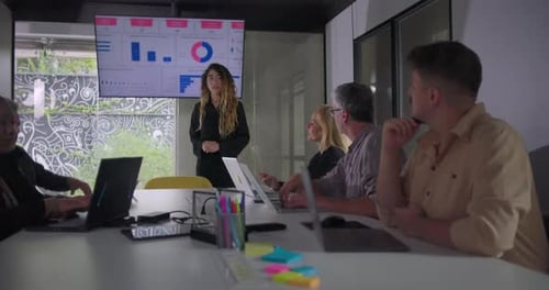 Business Team Meeting in a Modern Office