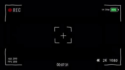 Interface d'affichage et d'affichage du viseur de la caméra (moderne)