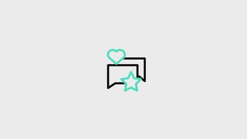 Animated Social Media Engagement Line Icons