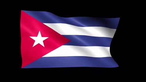 Waving Flag of Cuba Loopable Animation