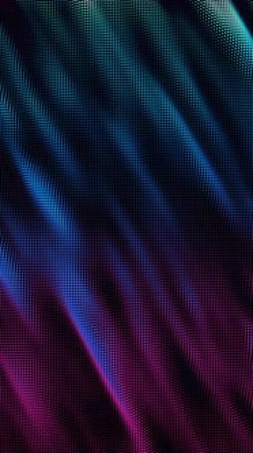 Ondas en bucle de puntos coloridos, datos digitales, salpicadura de puntos, matriz de puntos, interfaz de usuario futurista y suave