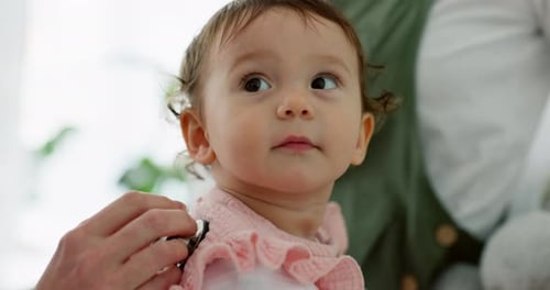 Infant Gets Checkup with Stethoscope