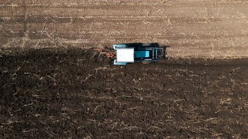 Agricultural Tractor in the Field
