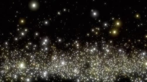 Glowing Gold Particles Upward Motion Background