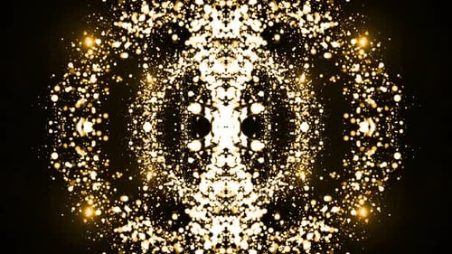 Golden Particle Burst Reveal Transition