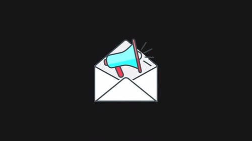Animated Email Marketing Announcement Icon