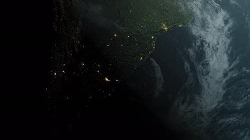 Earth Background Moving Slowly in the Space
