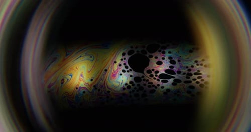 Abstract Swirling Liquid with Rainbow Color Spectrum