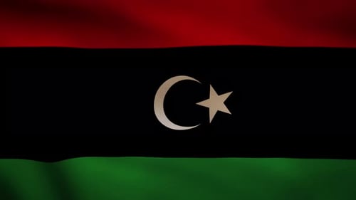 Libya waving flag