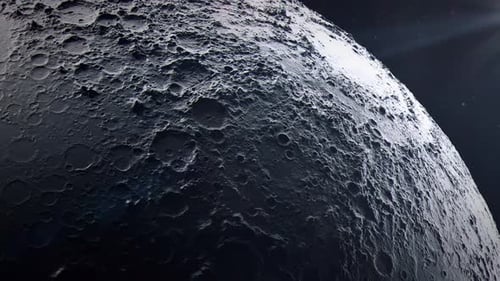 Realistic Establishing Shot of the Moon
