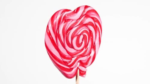 Heart Shaped Lollipop on a Stick