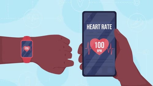 Animated Heart Rate Monitoring on Smartwatch and Phone