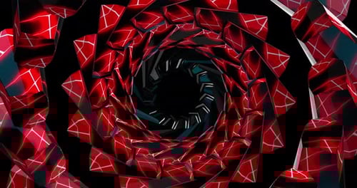 Animación de túnel de color abstracto 4K VJ 01