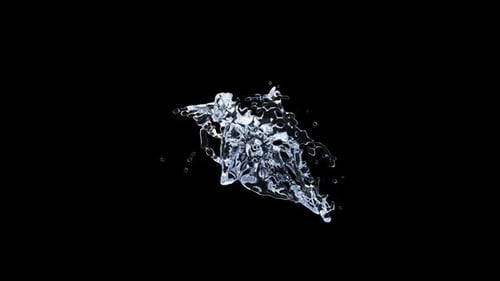 Dynamic Clear Water Splash Bursting Outwards