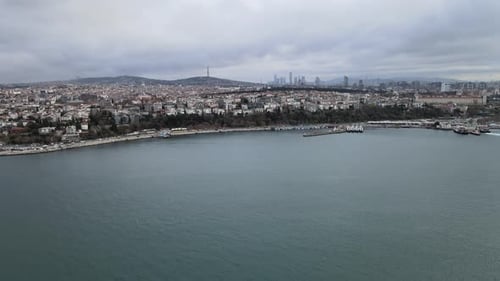 Blick auf den Bosporus von Istanbul