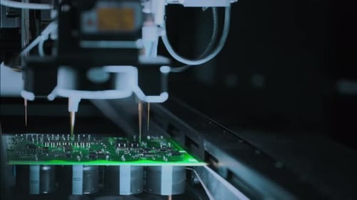 Components on Circuit Board Graphics Processing Unit GPU Processor Artificial Intelligence