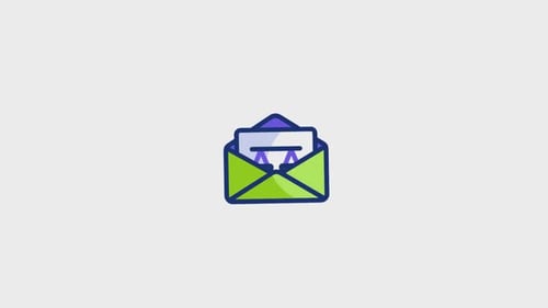 Animated Justice Email Icon Flat Design