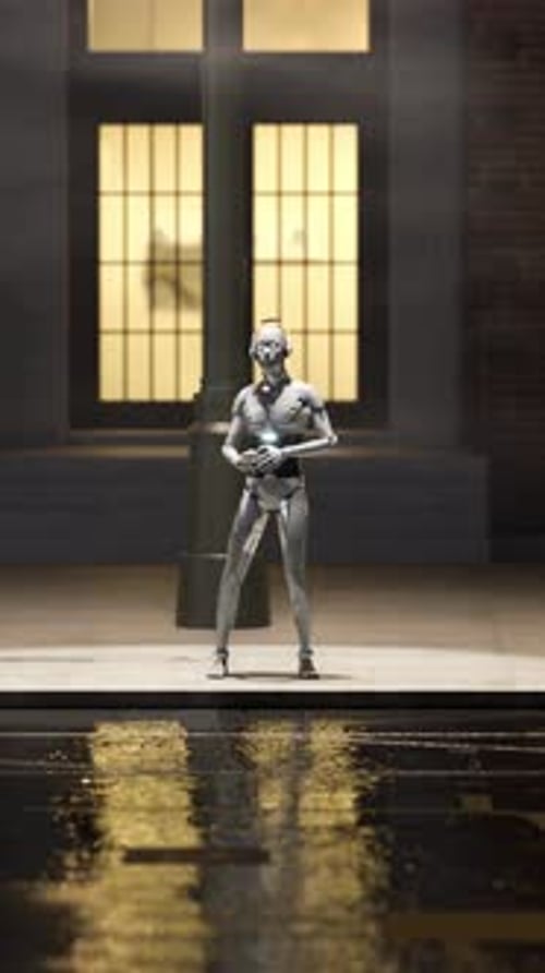 Humanoid Robot Walking City Street Blends in Like Everyday Citizen