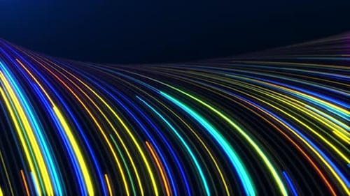 Futuristic Flowing Data Stream Lines Background