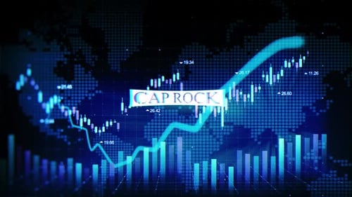Cap Rock-Worte in der Erdölindustrie auf digitalem Hintergrund