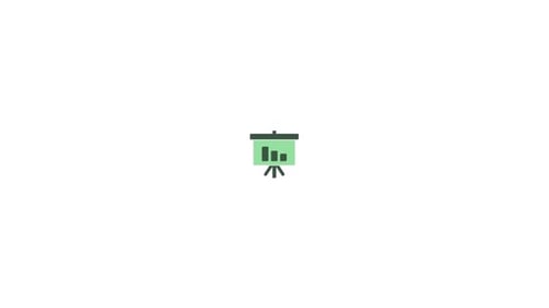 Presentation Seo Training Statistics symbol icon animation video