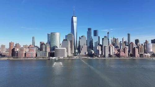 New York Skyline At Manhattan In New York United States.