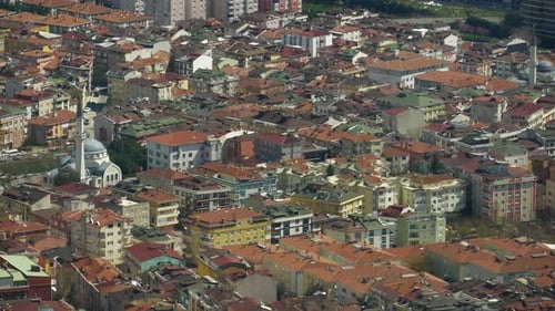Istanbul Old Town Roofs Aerial View