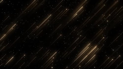 Luxury Golden Particle Streaks and Shimmering Dust Background