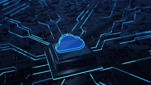 Solution de cloud computing Connexion numérique et transfert de données vers un contexte technologique futuriste