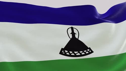Lesotho Fabric Flag