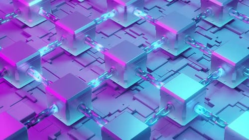 Blockchain Network Visualization with Rotating Camera Focus on Central Node