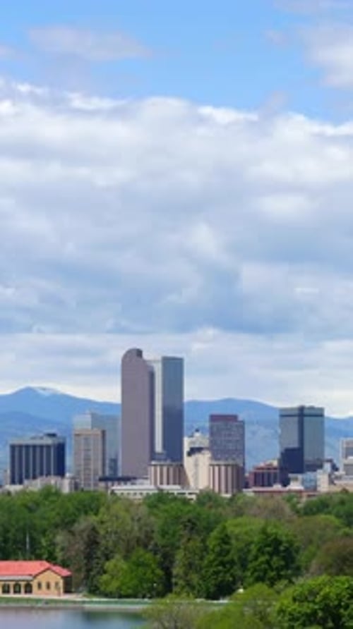 Vertical Video Iconic Denver Skyline